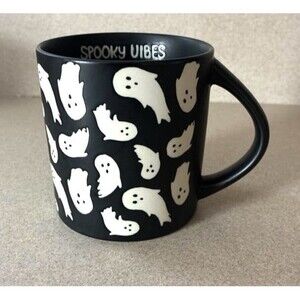 Hyde And Eek Ghost Black Ghost Coffee Mug Spooky Vibes Halloween Casper